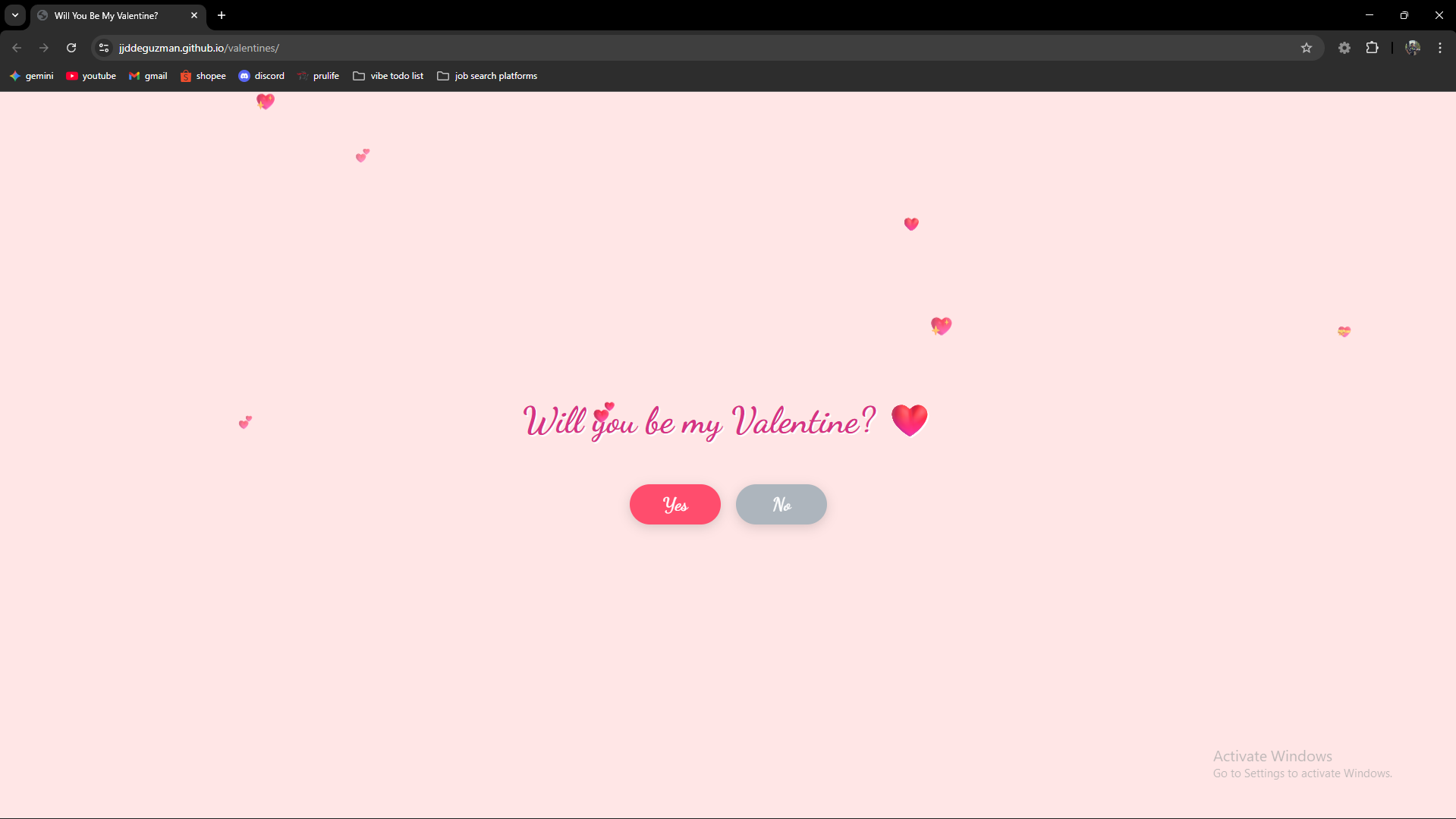 Valentine's Interaction